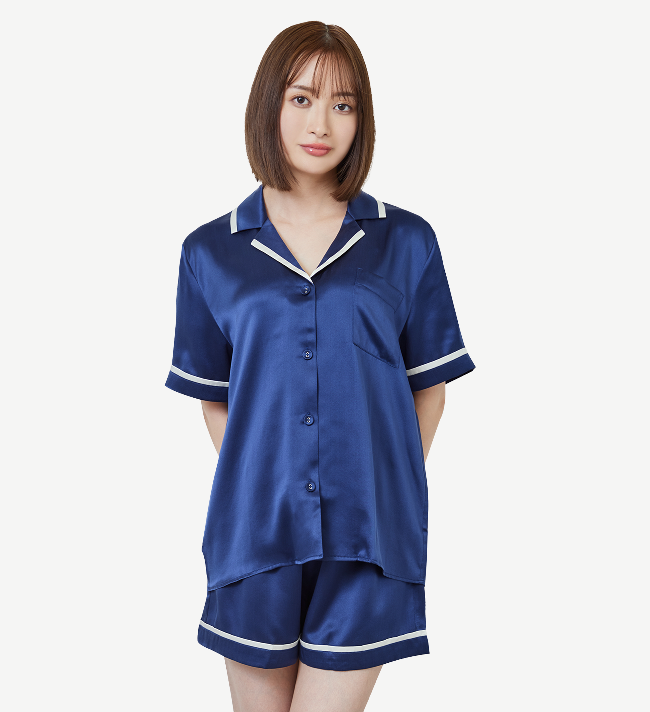 シルク半袖パジャマ