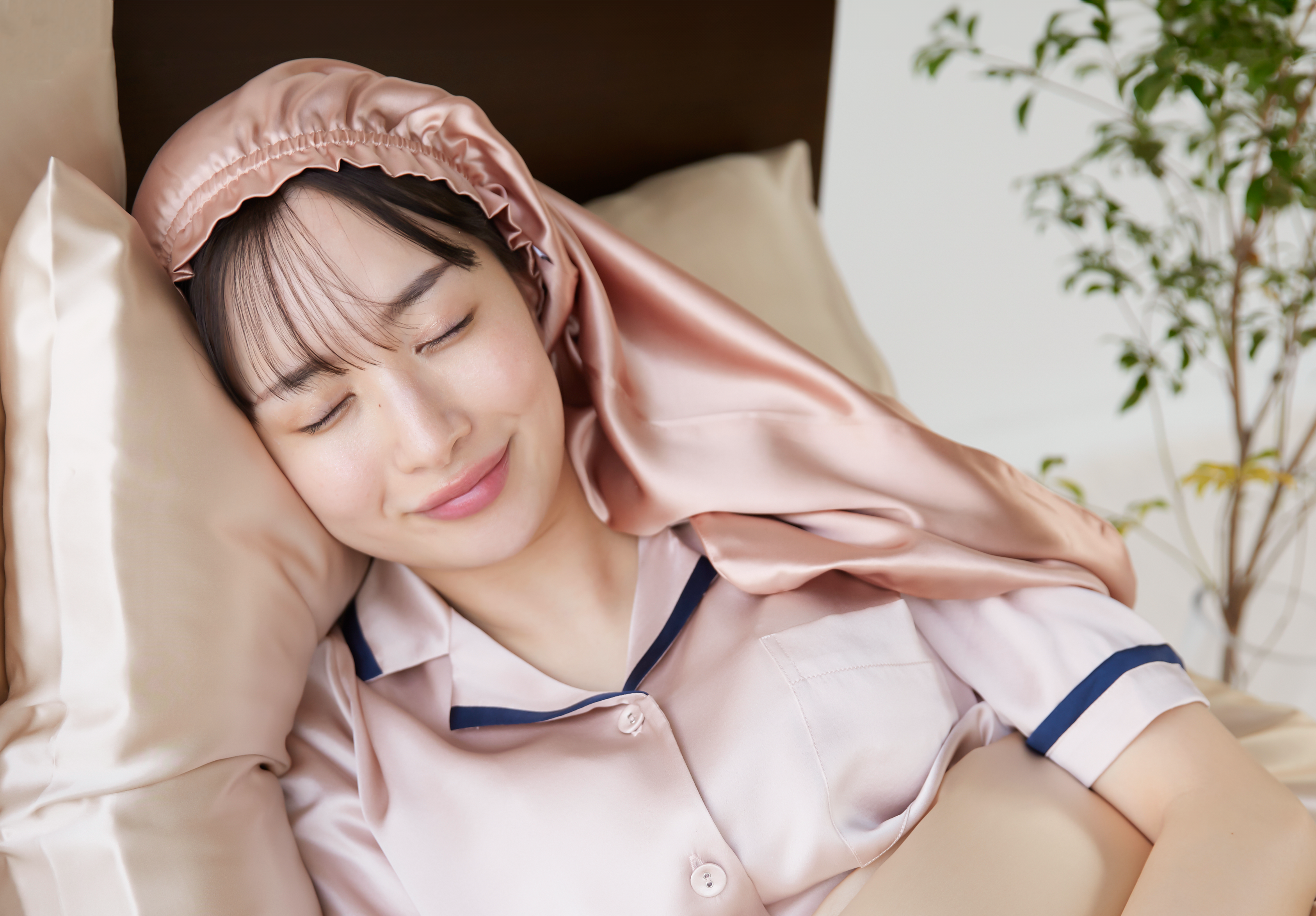 シルクナイトキャップ 全周ゴムタイプ.