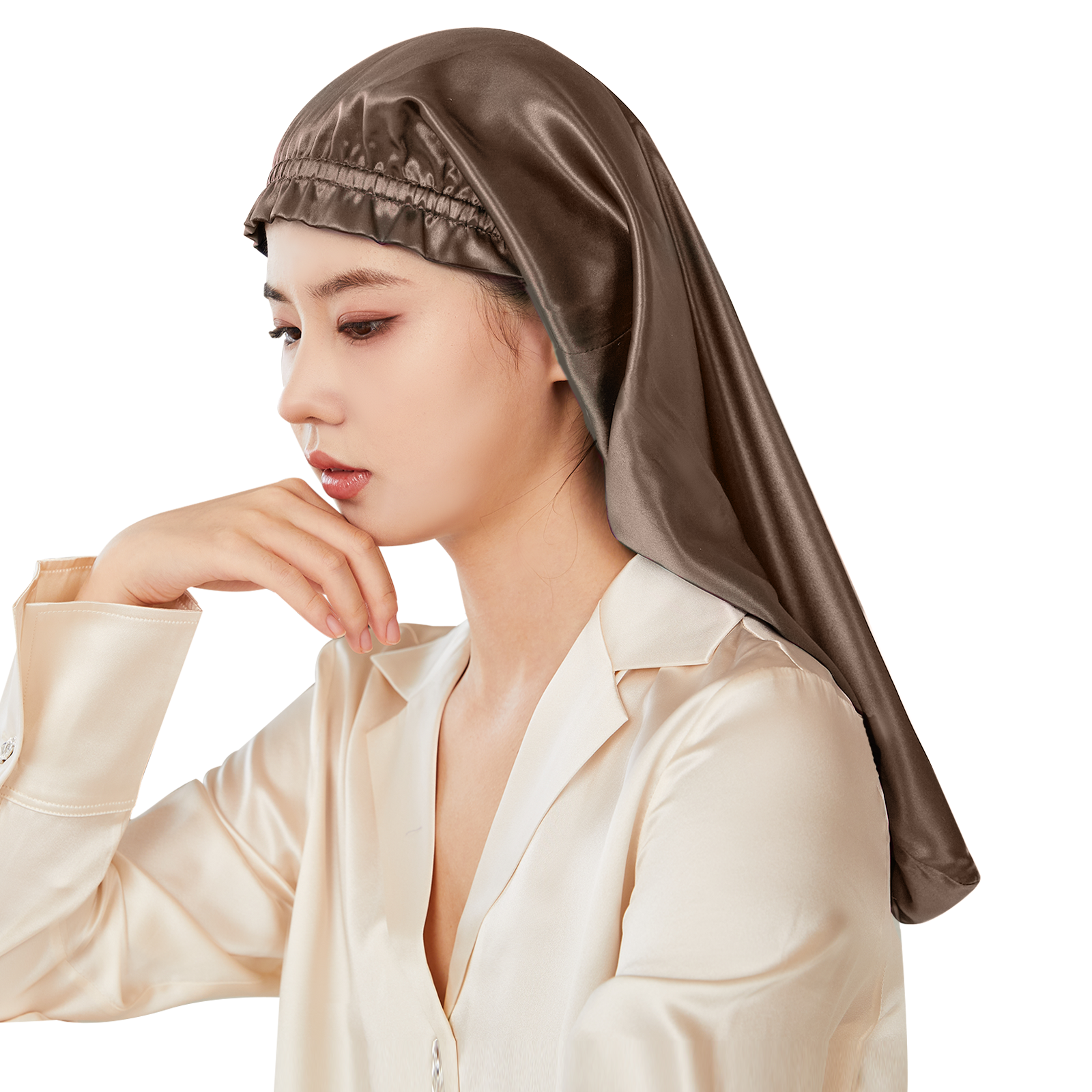 シルク100% ナイトキャップ 全周ゴムタイプ.