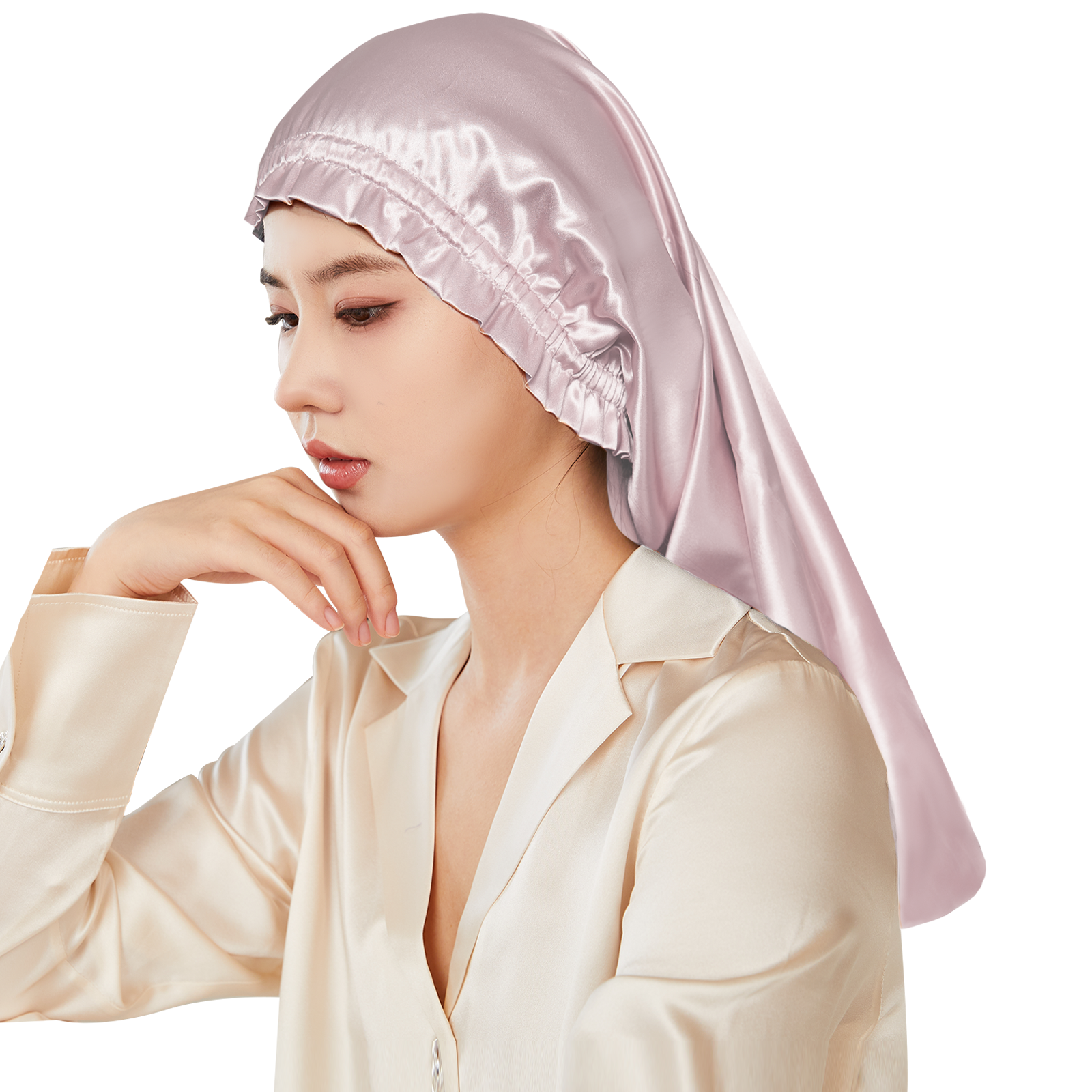 シルク100% ナイトキャップ 全周ゴムタイプ.