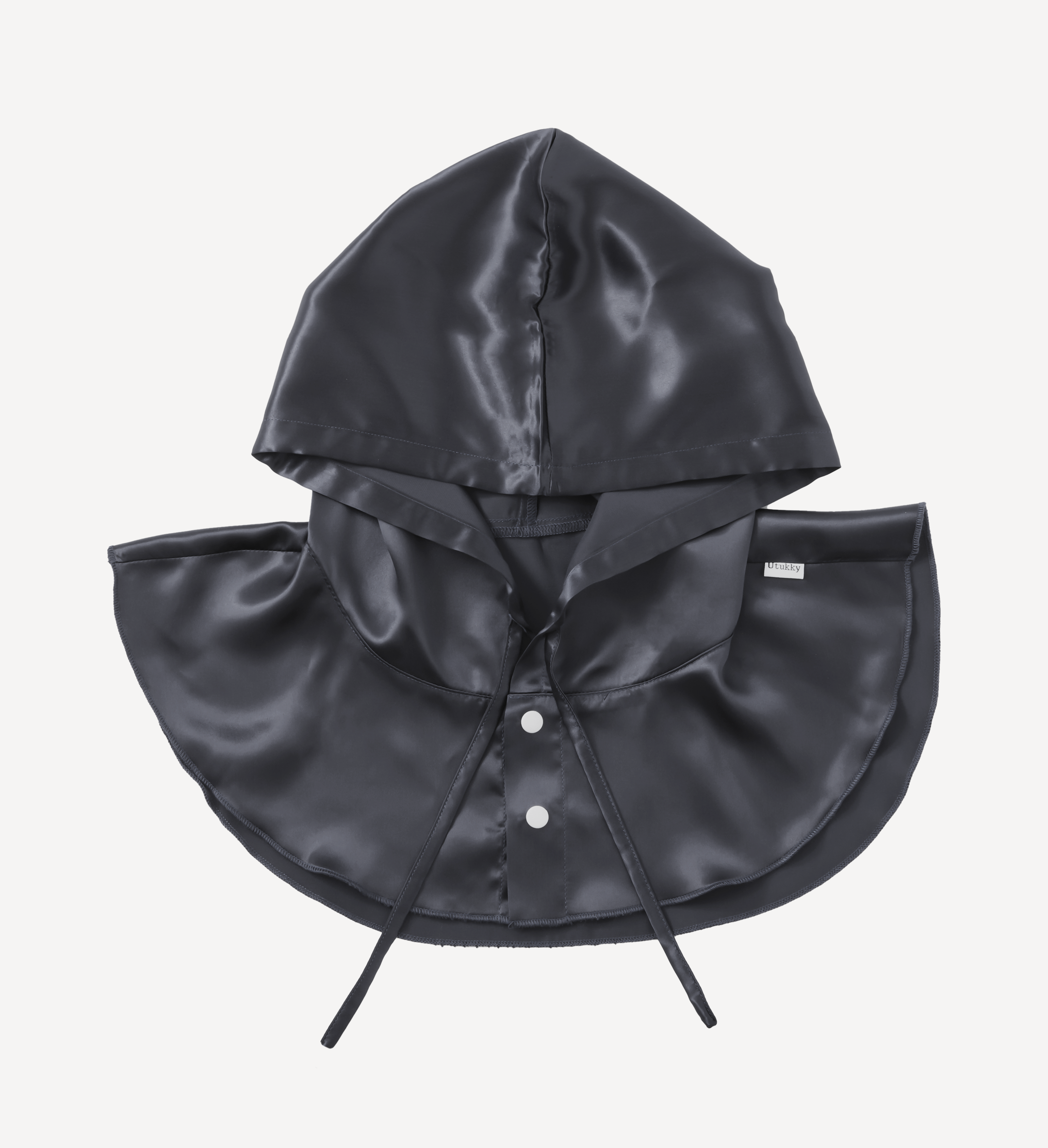 シルク100% ナイトキャップ フーディタイプ 紐ver.