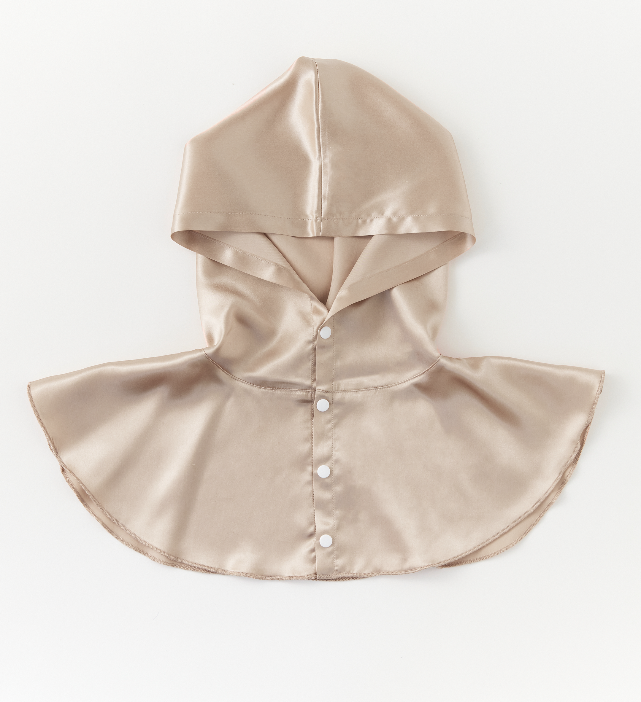 シルク100% ナイトキャップ フーディタイプ