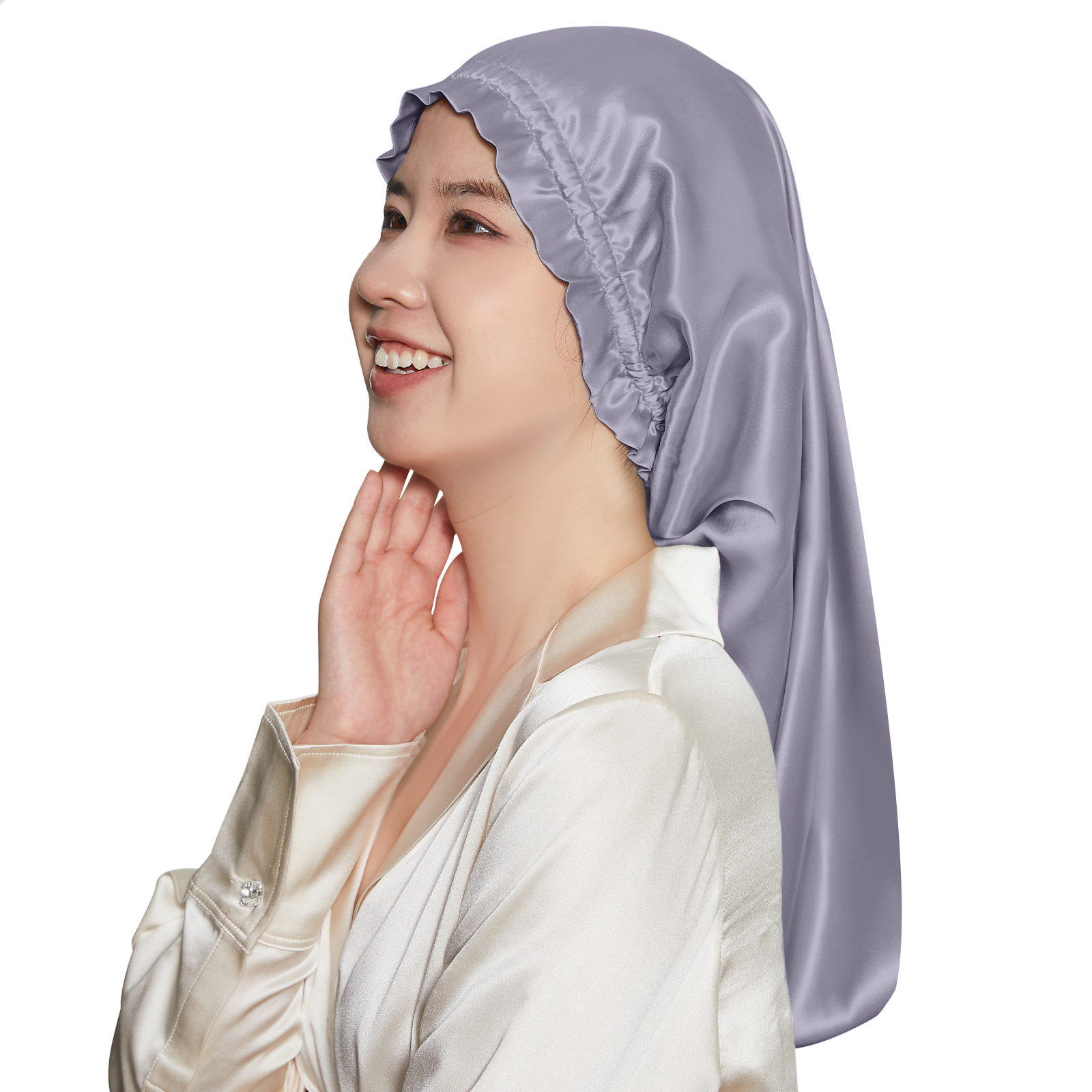 シルク100% ナイトキャップ 全周ゴムタイプ.