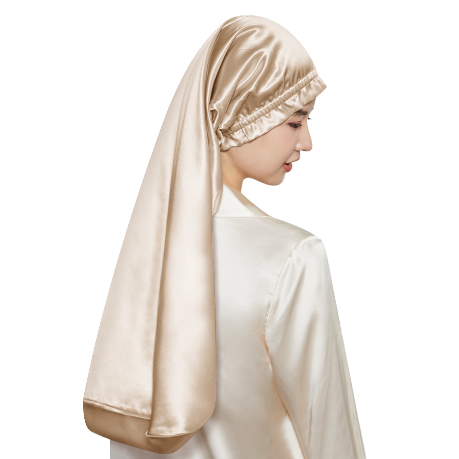 シルク100% ナイトキャップ 全周ゴムタイプ.