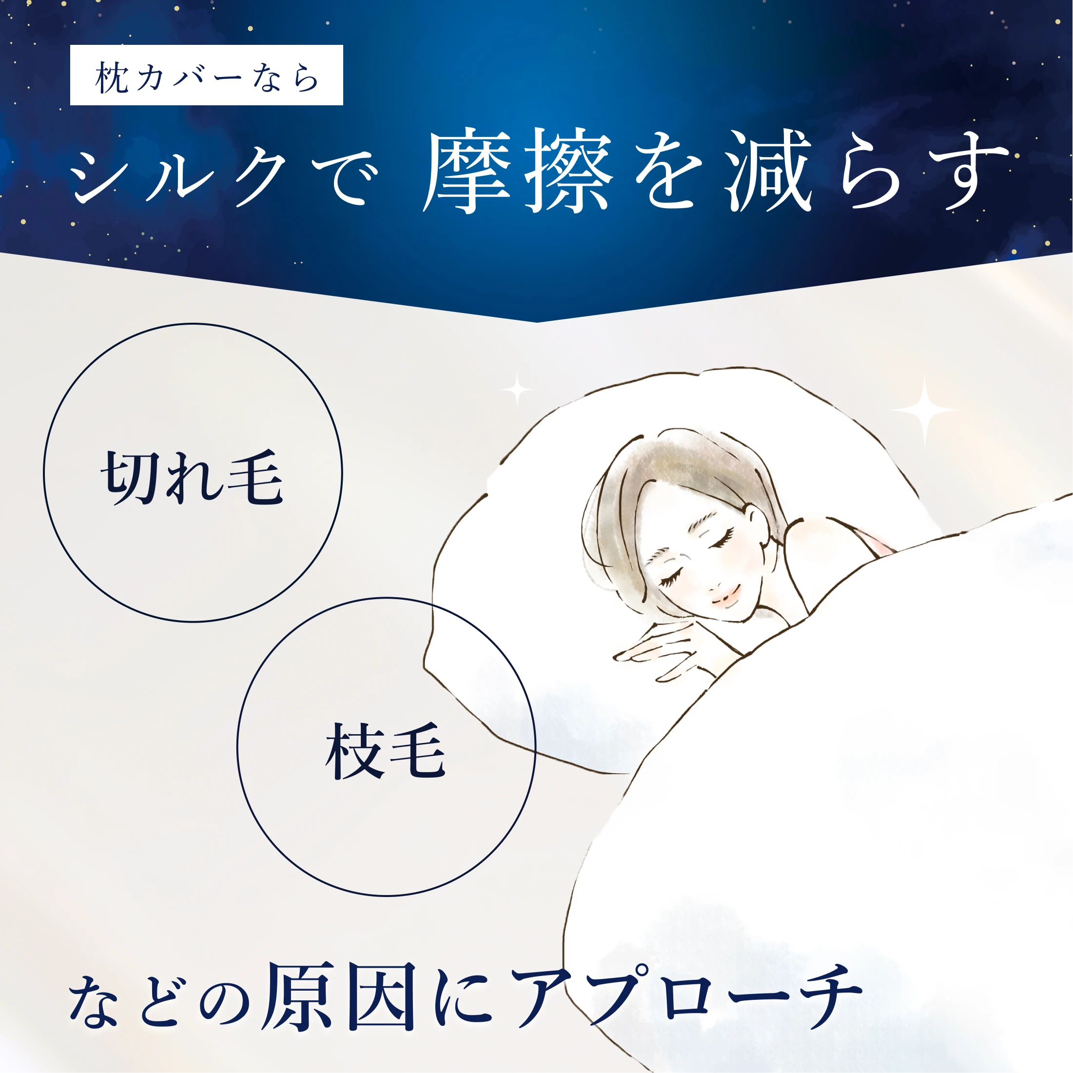 シルク100% 枕カバー 片面/両面