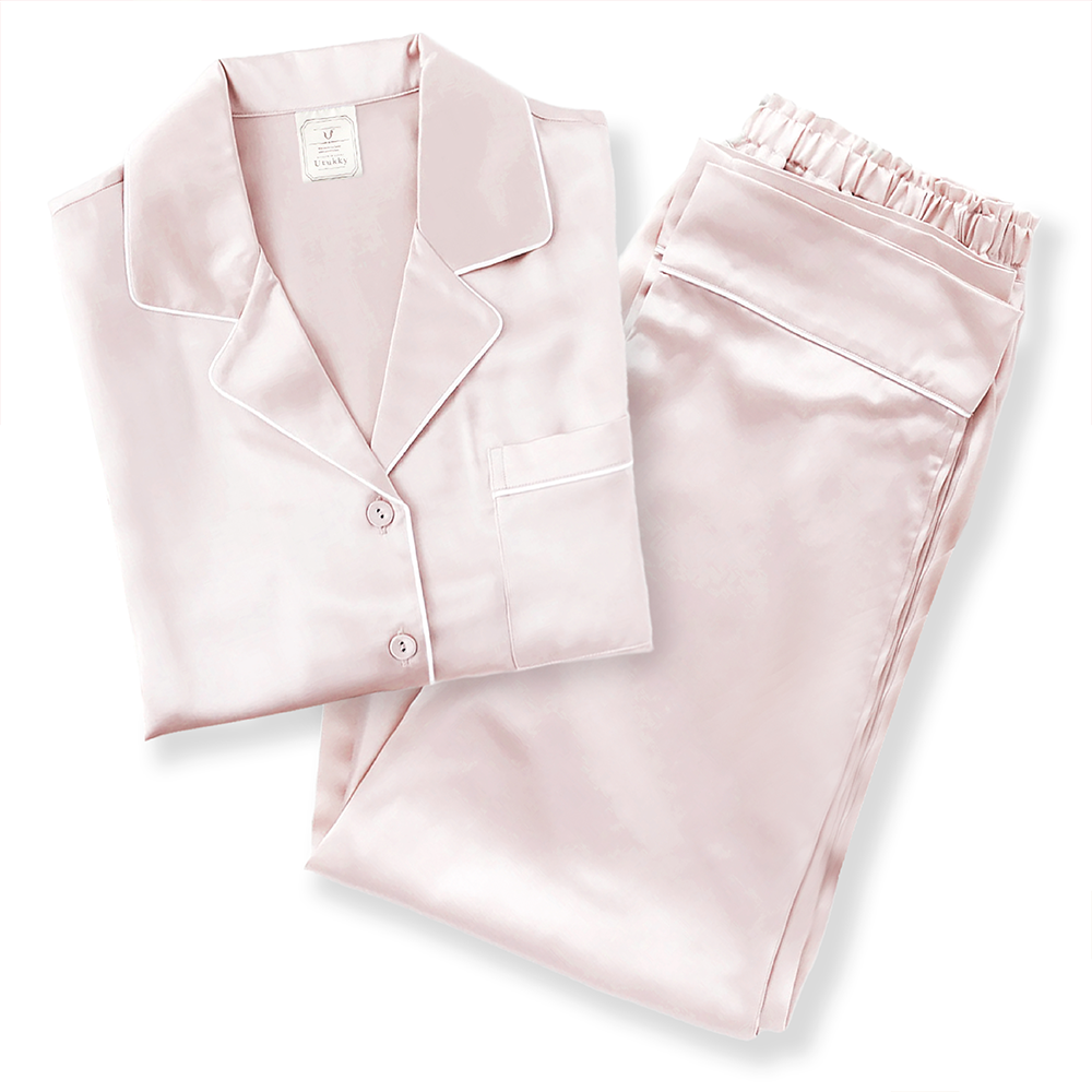 シルク100% 長袖パジャマ