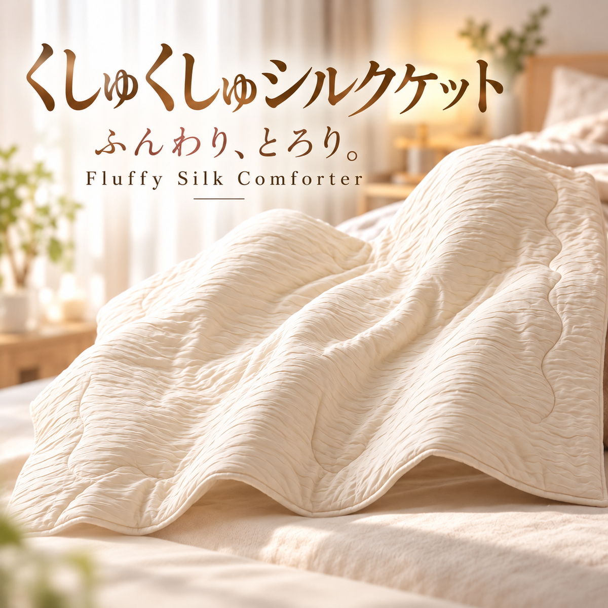くしゅくしゅシルクケット