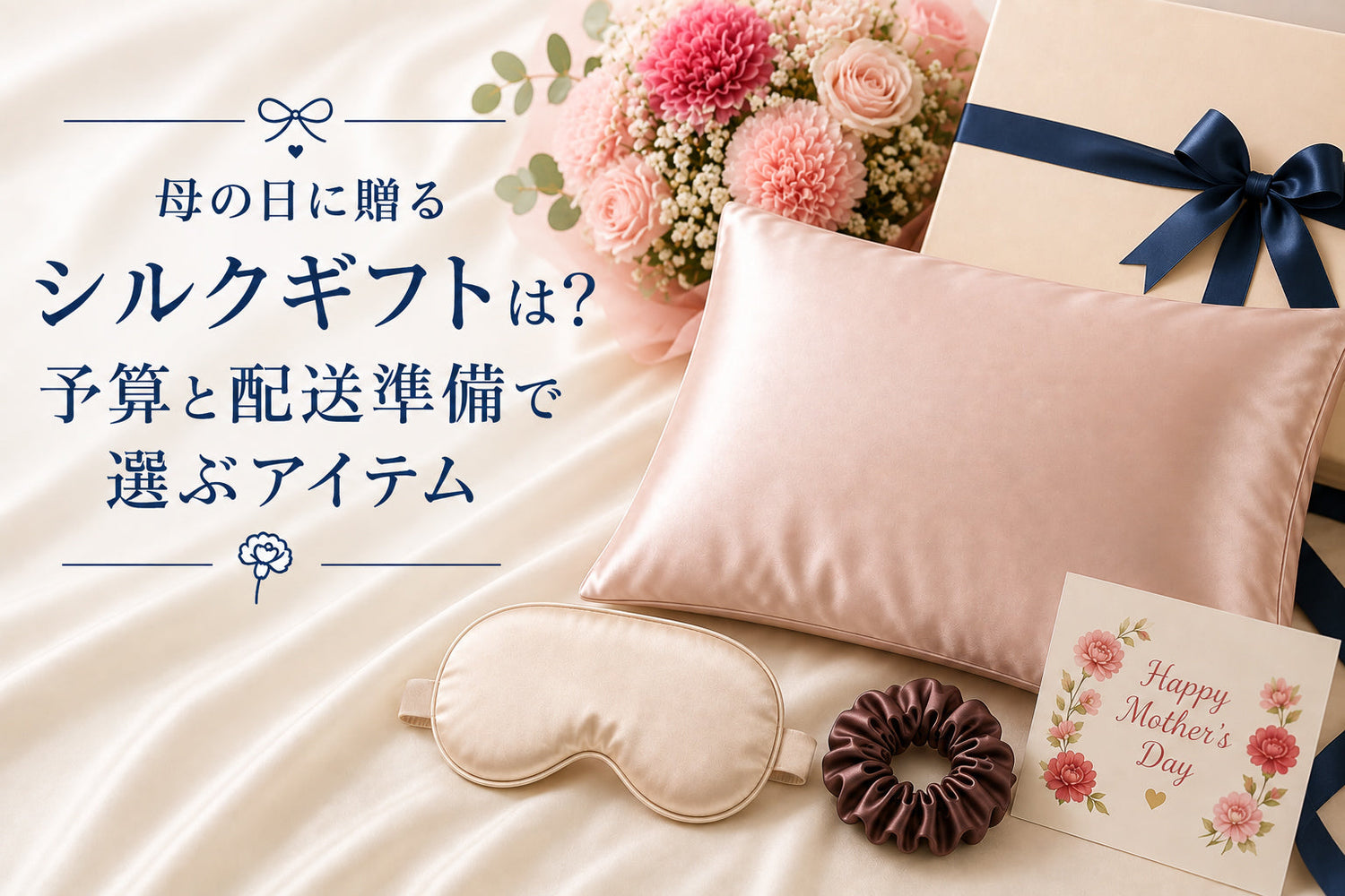 母の日に贈るシルクギフトは？予算と配送準備で選ぶアイテム