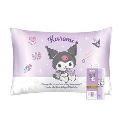 Utukky シルク枕カバー サンリオキャラクターズ クロミ シナモロール ハンギョドン 枕カバー 43×63cm 片面 100%シルク ピーロケース 封筒式 まくらカバー 合わせ式 高級感 洗える 四季適応 可愛い 子供 Sanrio characters 枕カバー 1枚入り