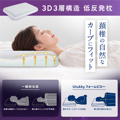 絹もち枕セット（低反発枕+シルク枕カバー）