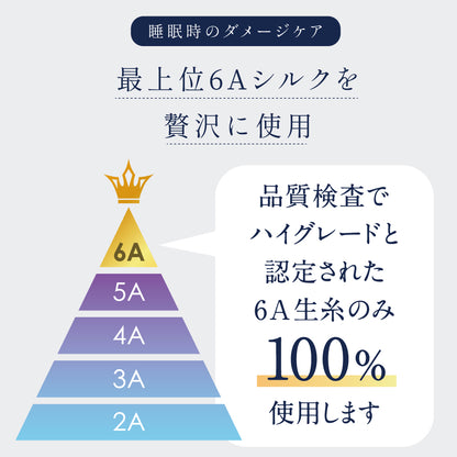 シルク100% ナイトキャップ  丸型 筒型 フーディタイプ 紐ver.