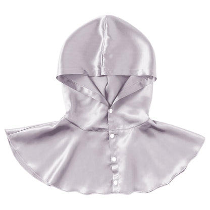 シルク100% ナイトキャップ　フーディタイプ